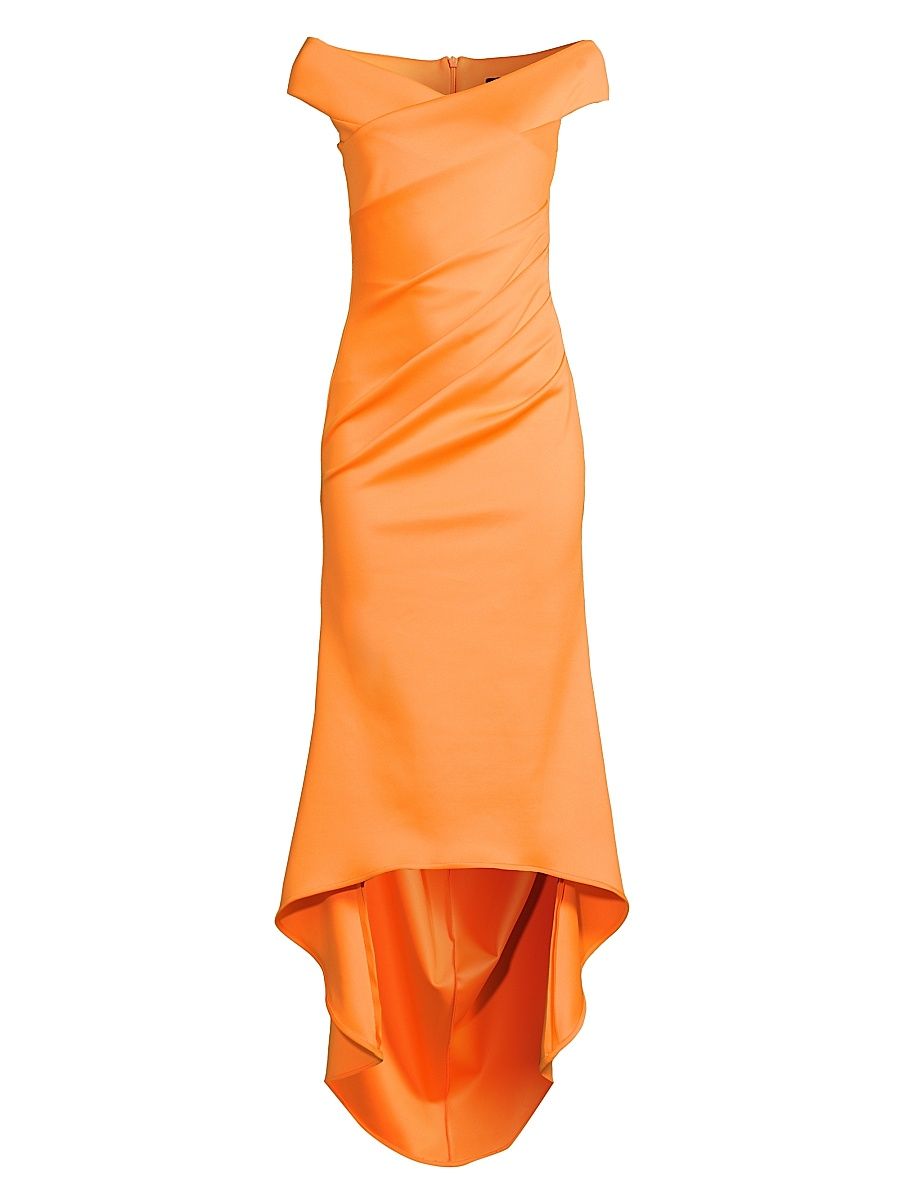Women's Brielle Off-the-Shoulder Trumpet Gown - Clementine - Size 12