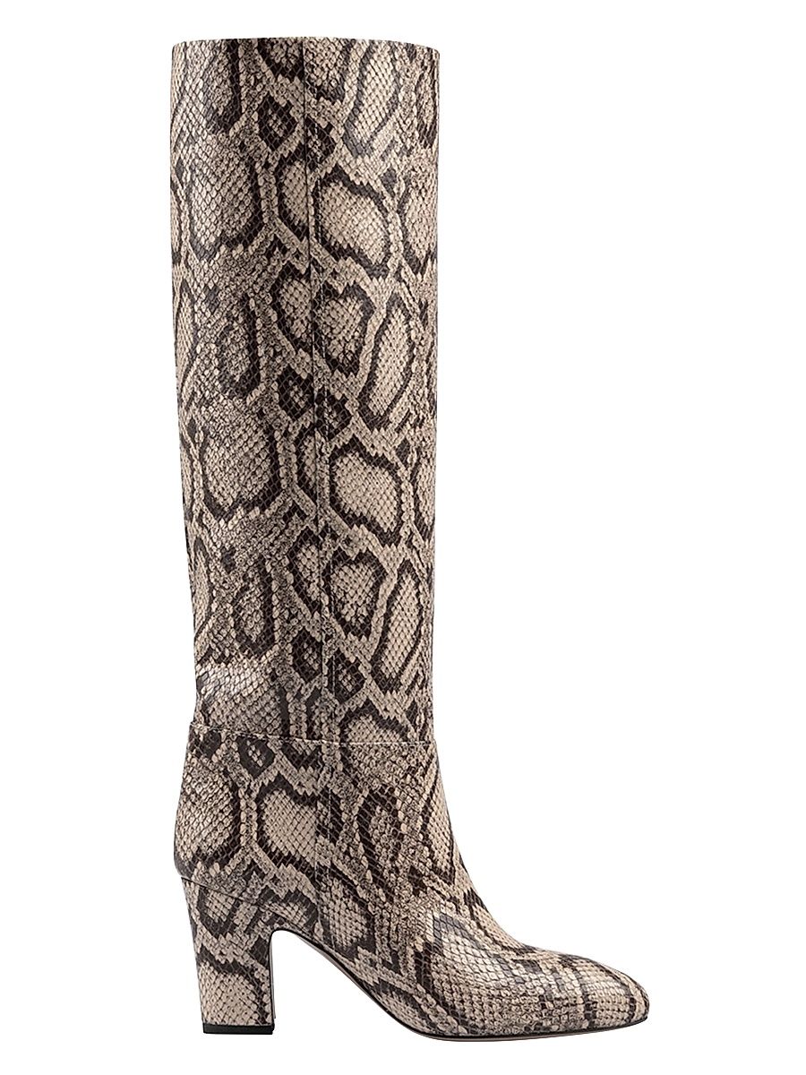 Women's Lavinia 75MM Snake-Embossed Leather Knee-High Boots - Python - Size 9.5
