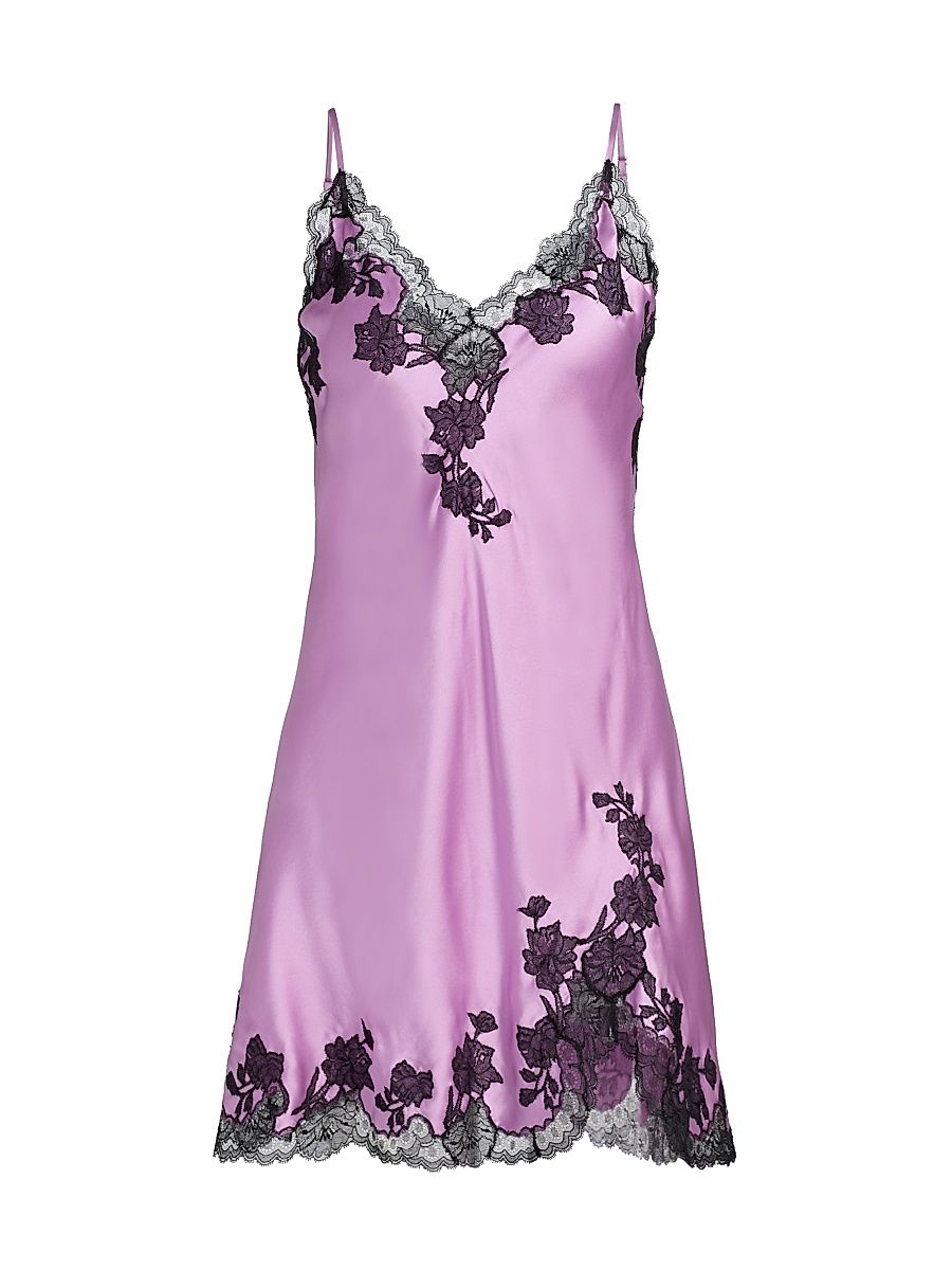 Women's Lolita Silk Lace Chemise - Lilac Rose - Size XL