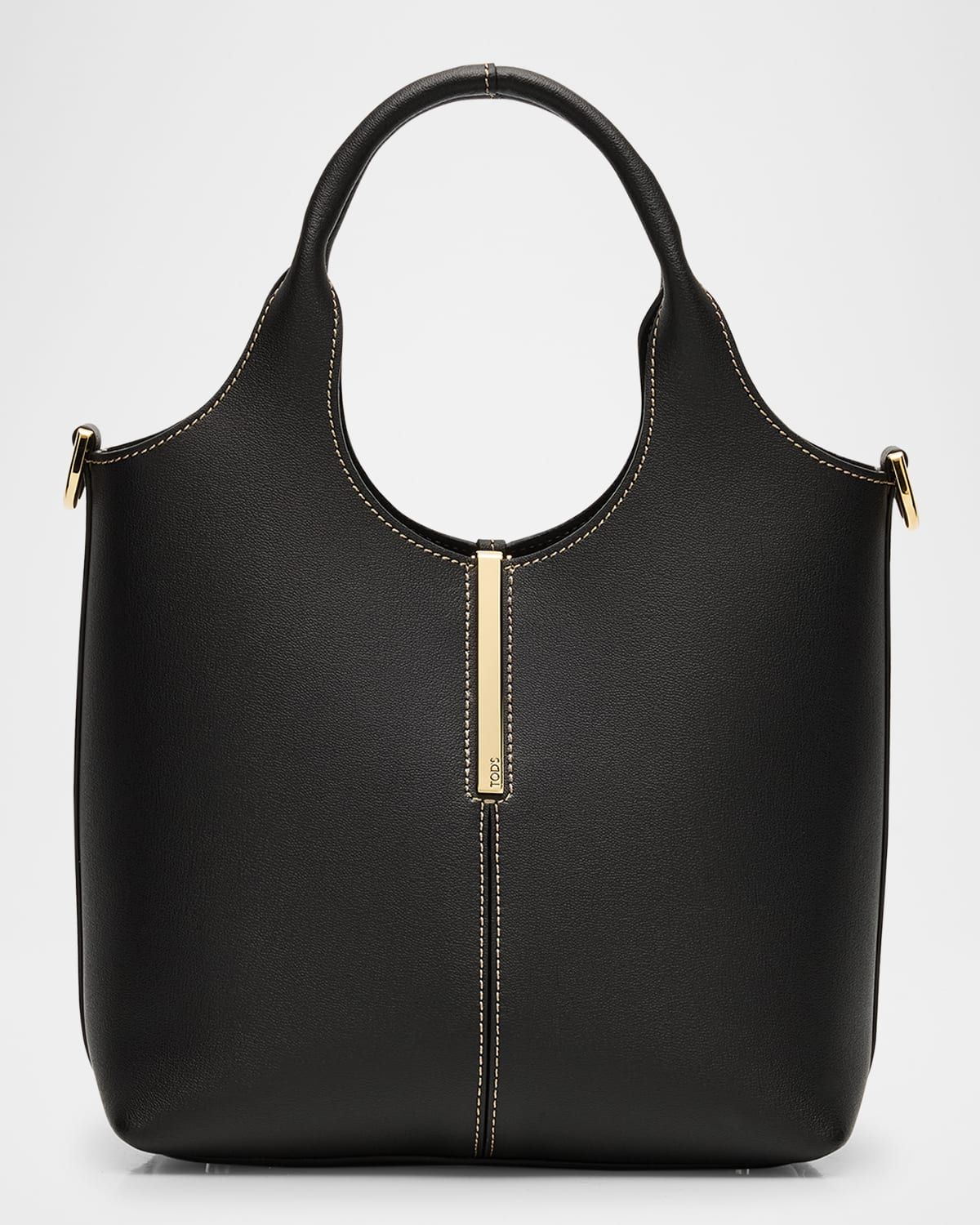 Mini Leather Tote Shopping Bag