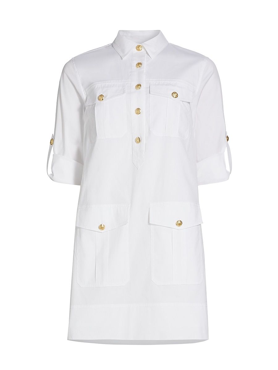Women's Saude Cotton Utility Shirtdress - White - Size 6