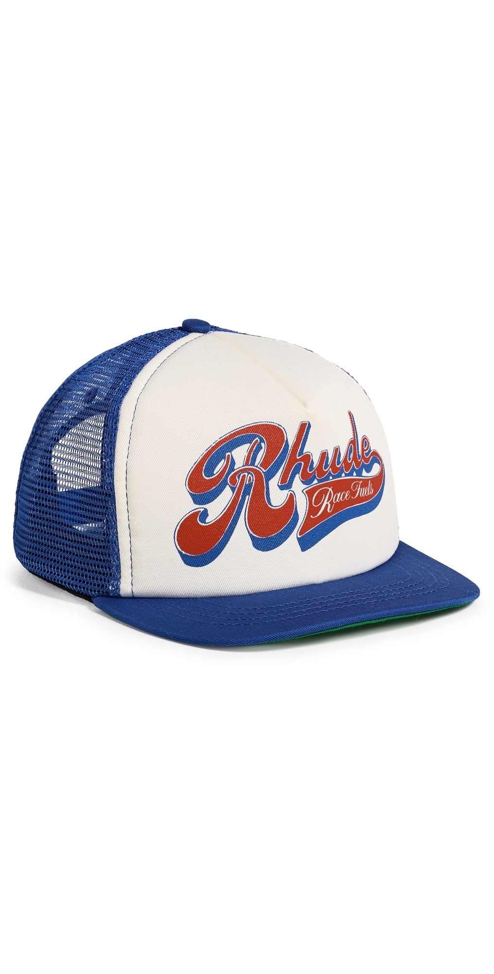 Rhude Pit Stop Trucker Hat White/Blue/Red One Size