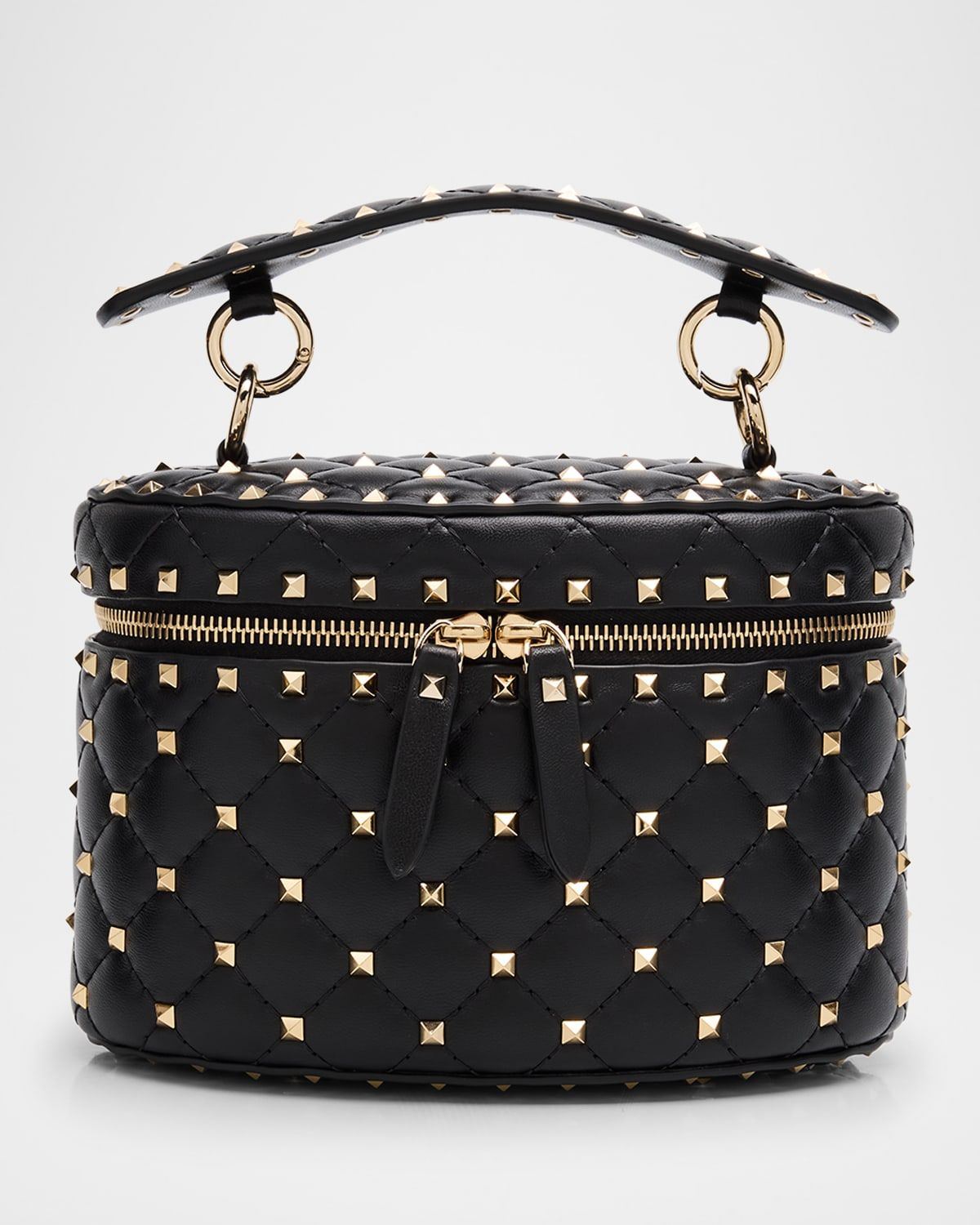 Rockstud Spike Top-Handle Vanity Bag
