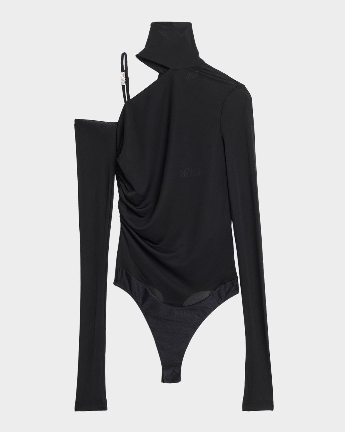 Cut-Out Jersey Turtleneck Bodysuit