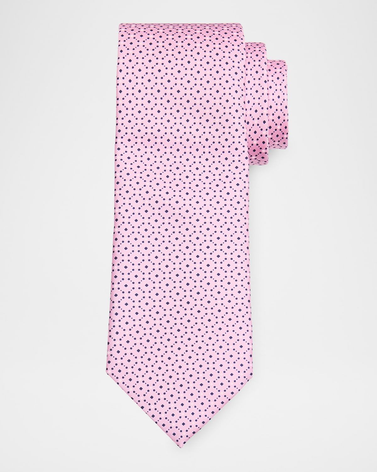 Men & apos;s Lattice-Print Silk Tie