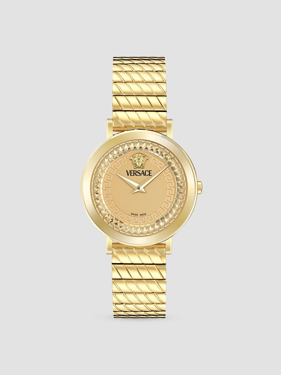 Versace Women's Delphinus Goldtone Stainless Steel Bracelet Watch/35MM - Yellow Gold