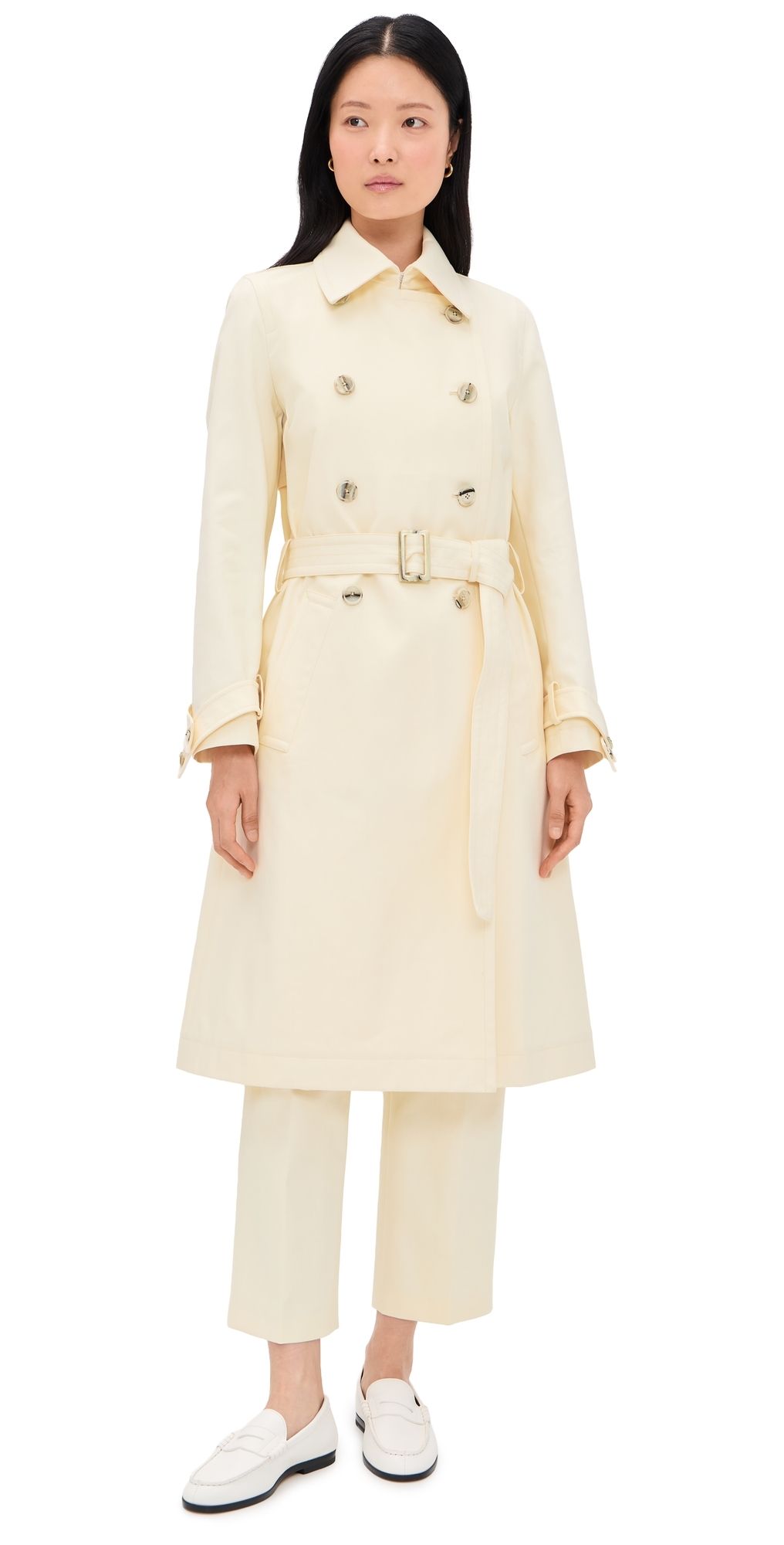 Renggli Cotton Twill Trench Coat Buttercream S