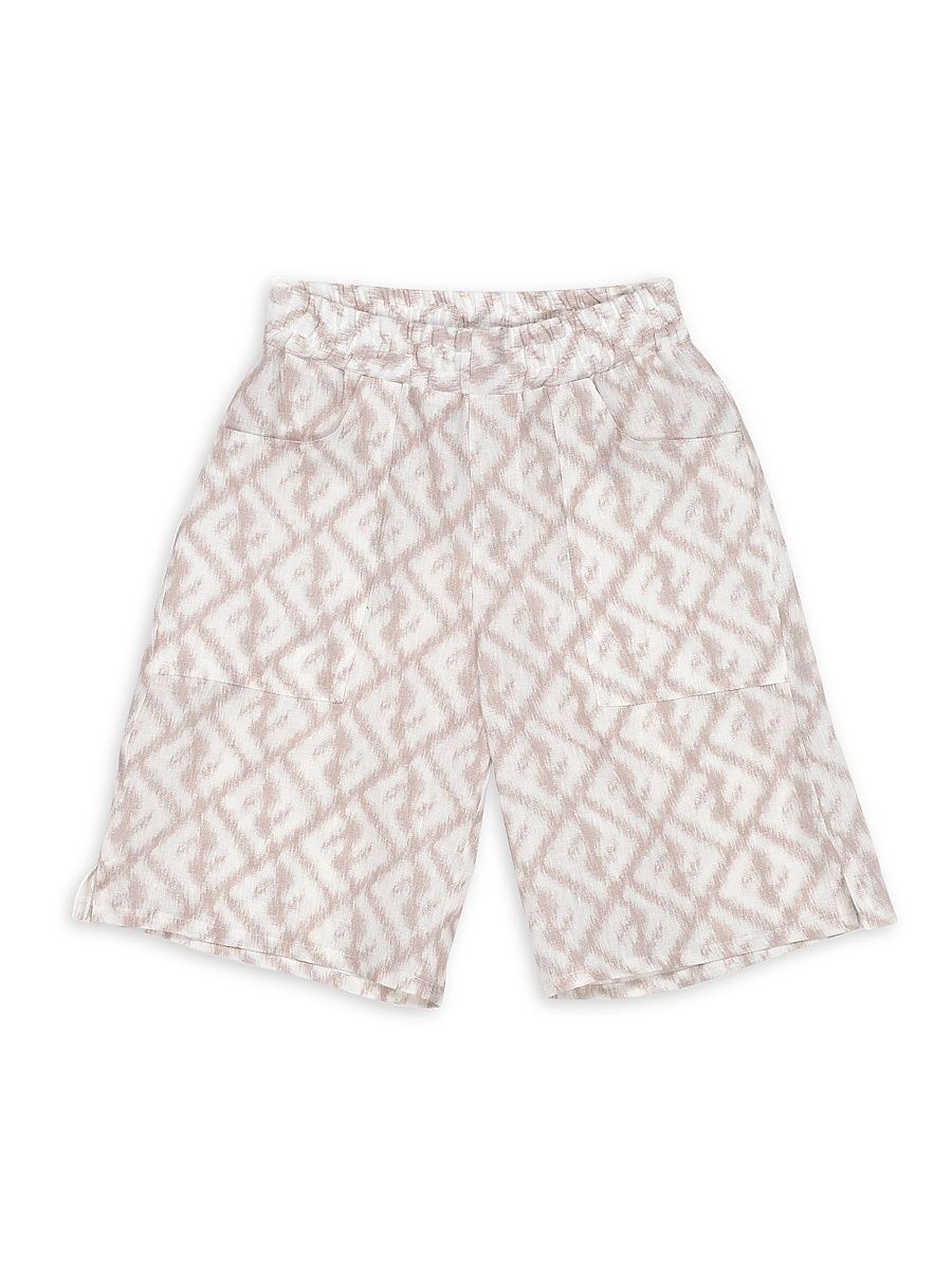 Boy's FF Linen Shorts - Beige - Size 12
