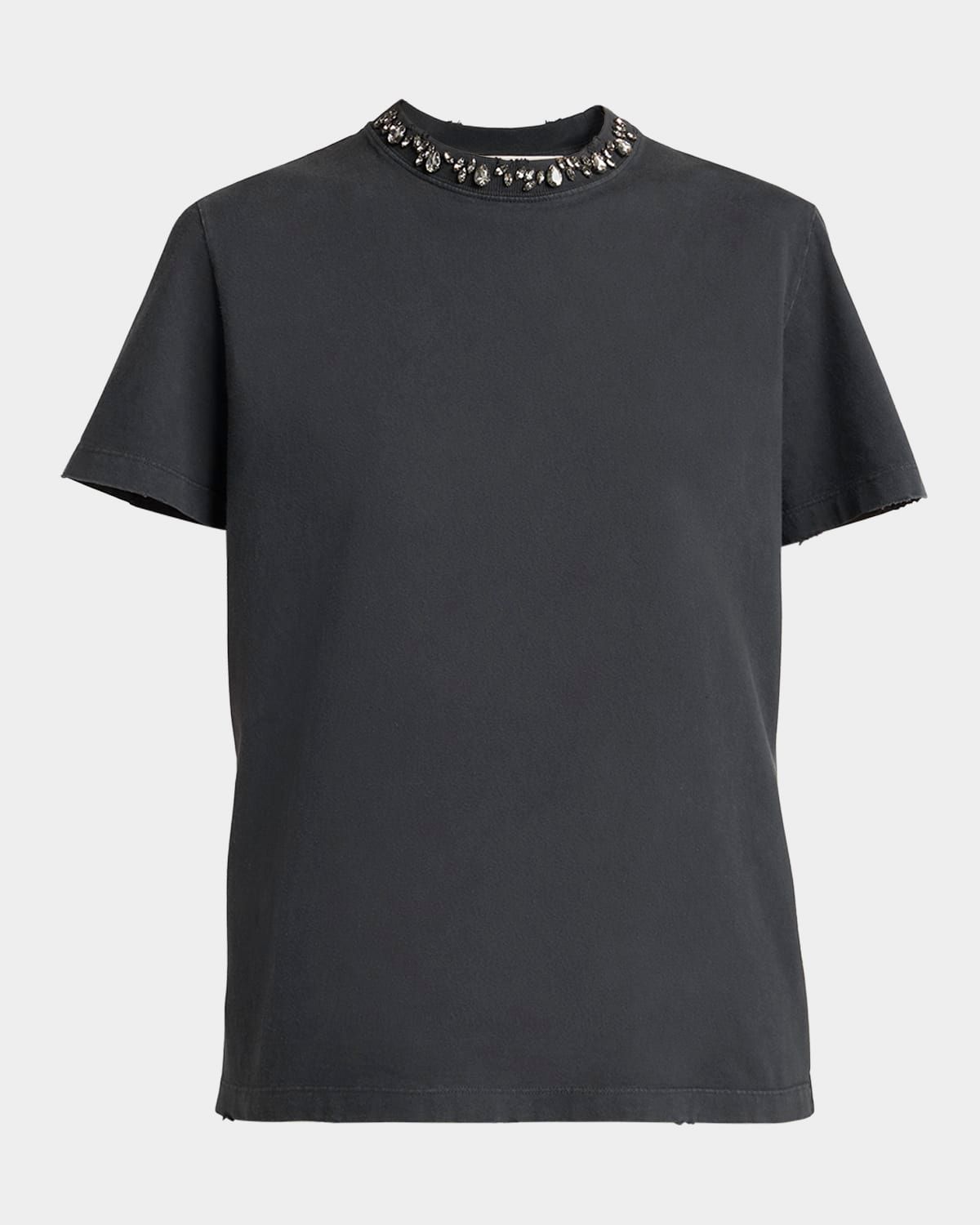 Golden Embellished Boxy T-Shirt