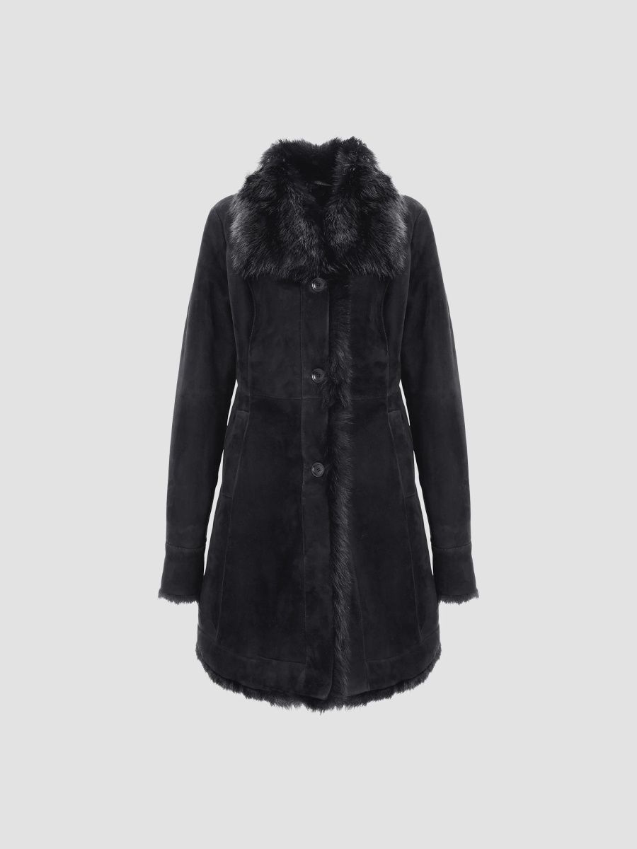 Gorski Women's Merino Shearling Lamb Stroller - Black - Size Large