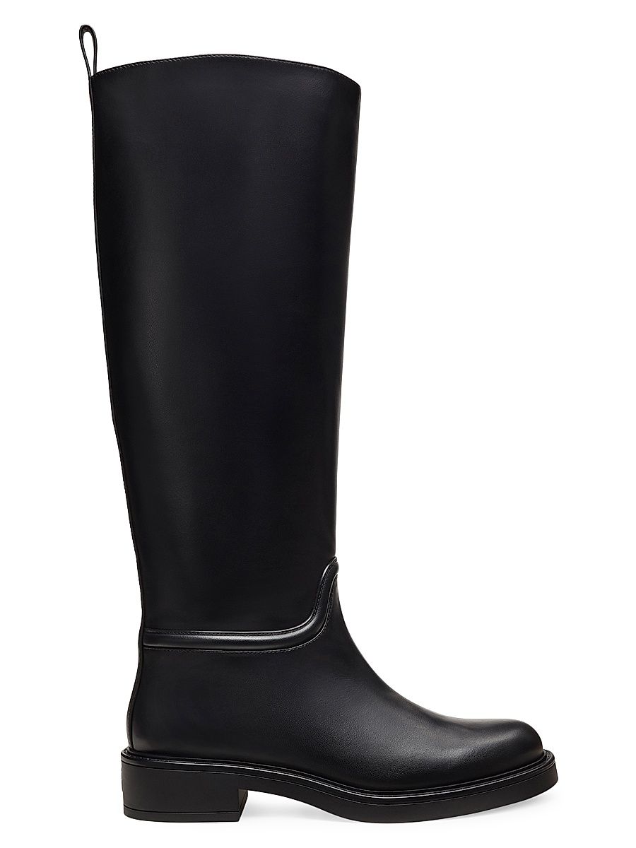 Women's Celia 40MM Leather Riding Boots - Black - Size 9.5