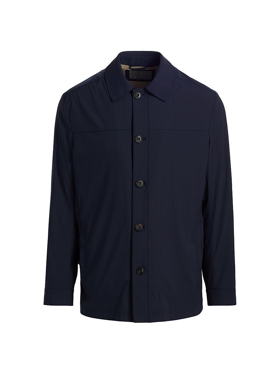 Men's Stretch Wool-Nylon Travel Jacket - Navy - Size 44