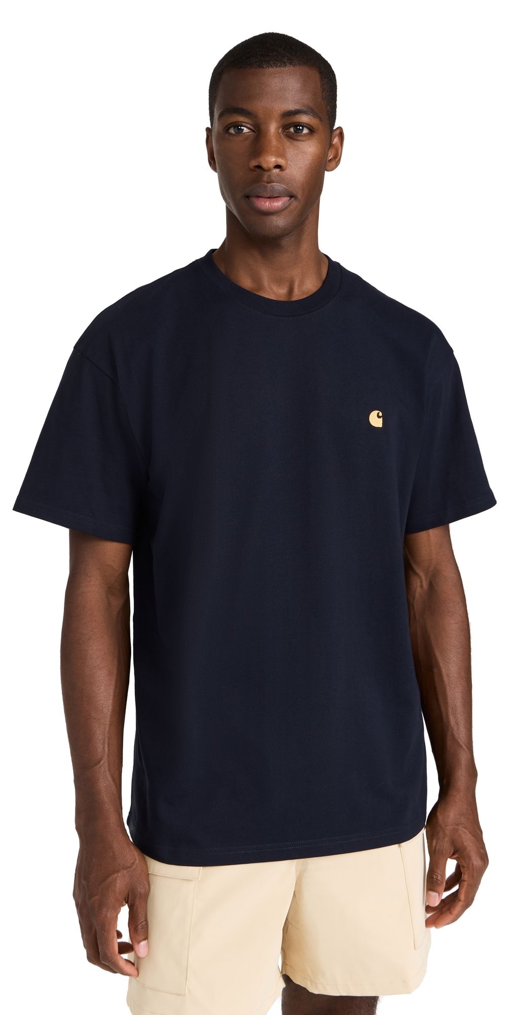 Carhartt WIP Short Sleeve Chase T-Shirt Dark Navy/Gold L