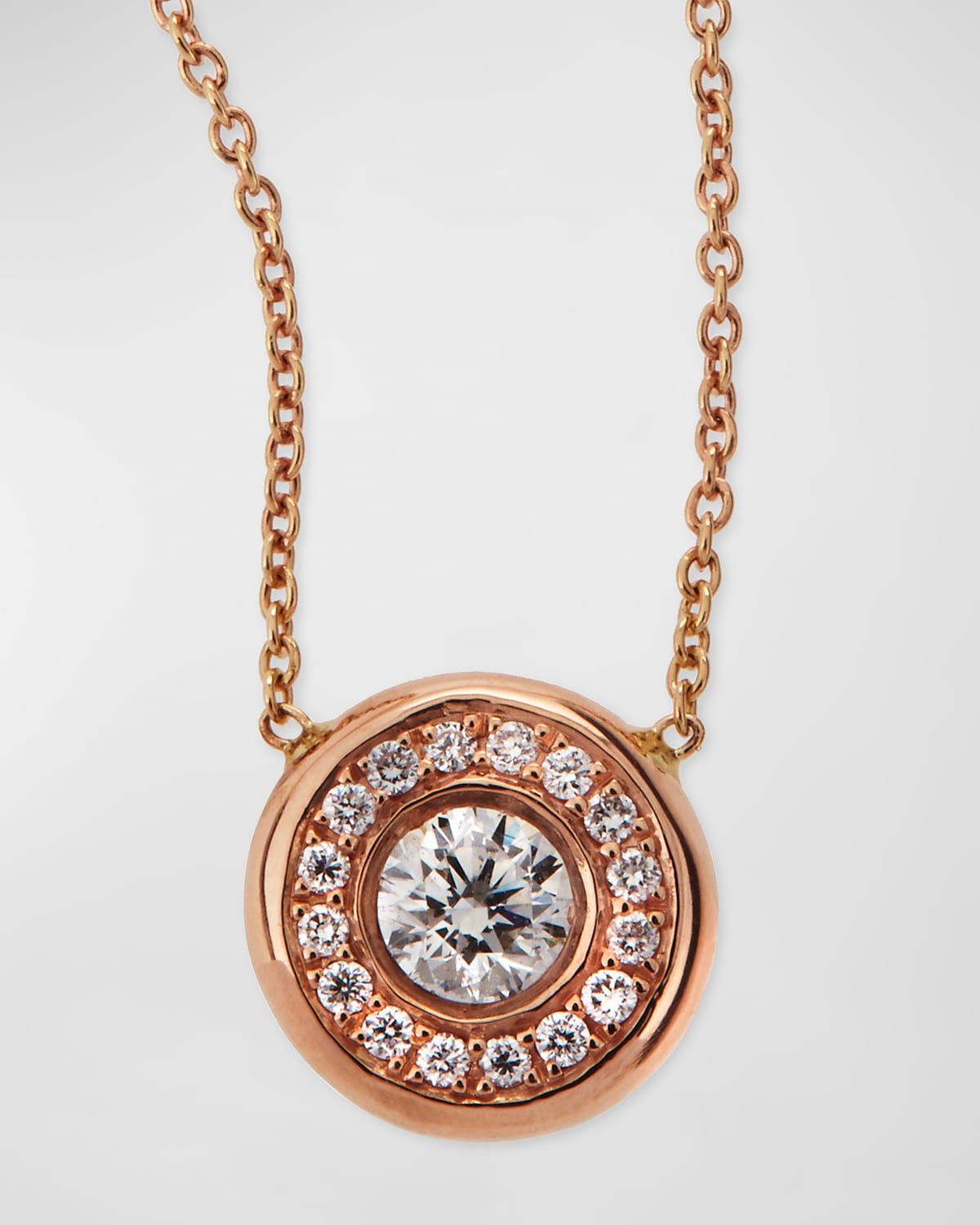 18k Gold Pave Diamond Pendant Necklace