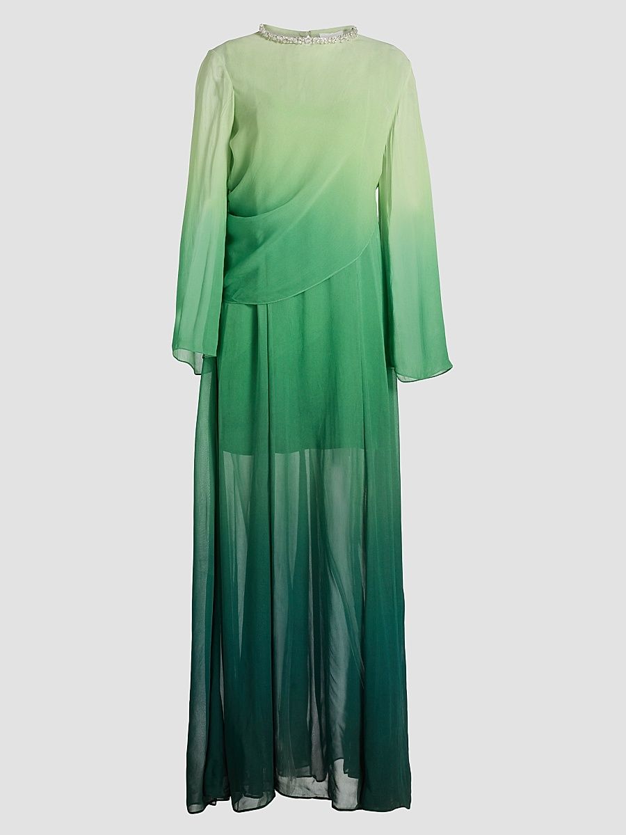 Women's Forever Young Bridle Maxi Dress - Emerald Ombre - Size 4