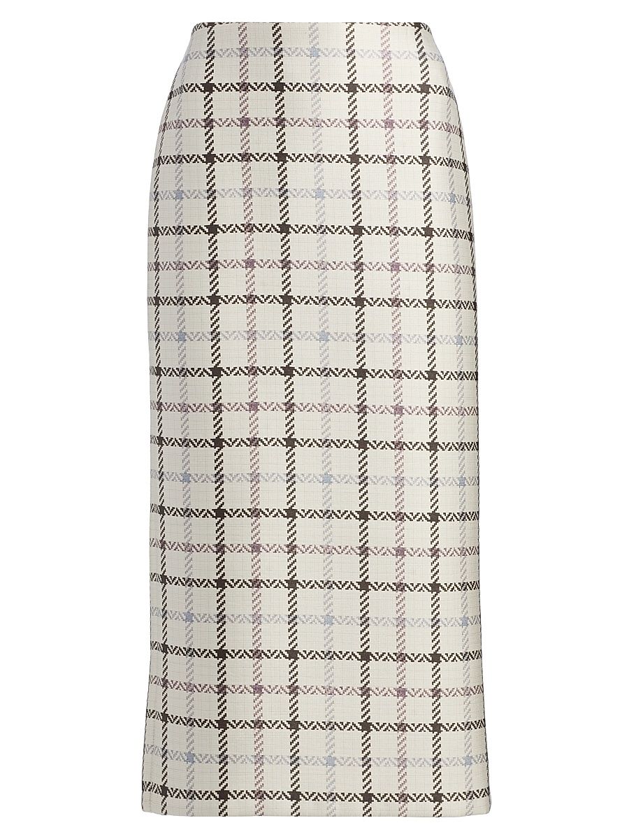 Women's Mercer Plaid Pencil Skirt - Windowpane Plaid - Size 8