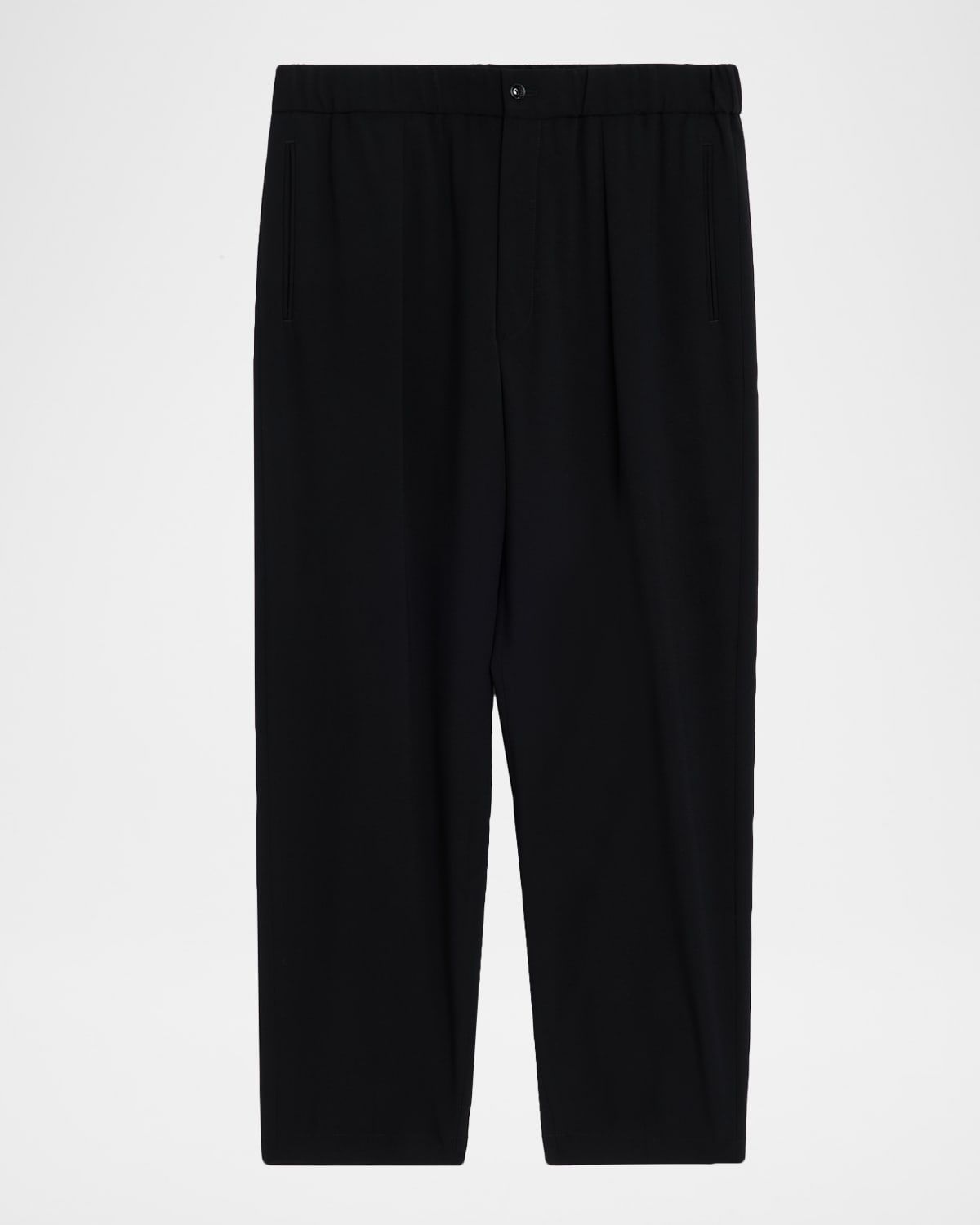Men & apos;s Wool Relaxed Fit Pleated Pants