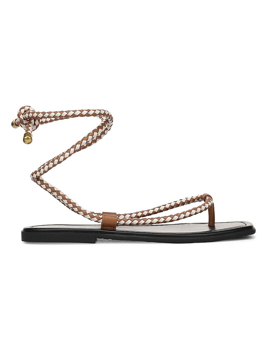 Women's Carmina Woven Cord Ankle-Wrap Sandals - Hazelwood Ecru - Size 12