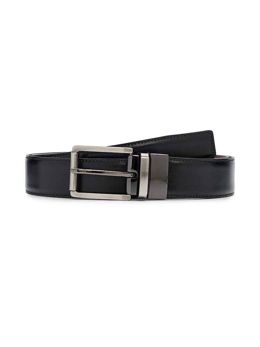 Men's Reversible Leather Belt - Moonless - Size 38