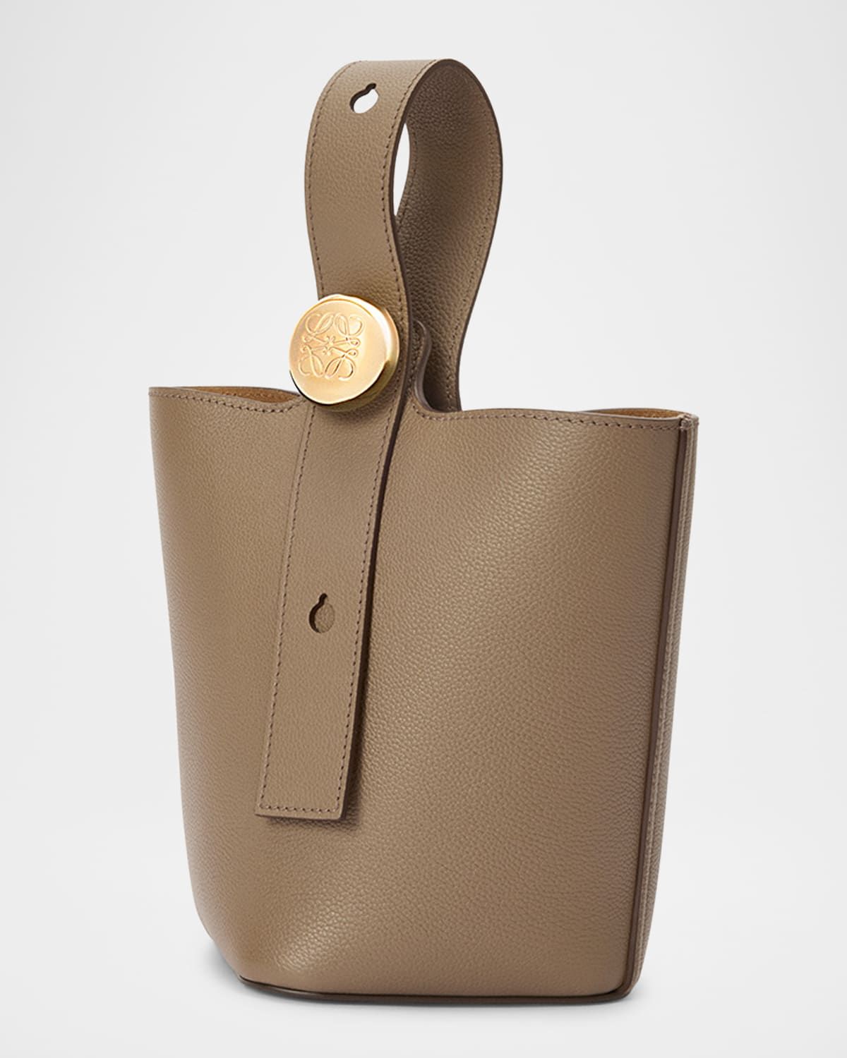 Pebble Mini Bucket Bag in Grain Leather