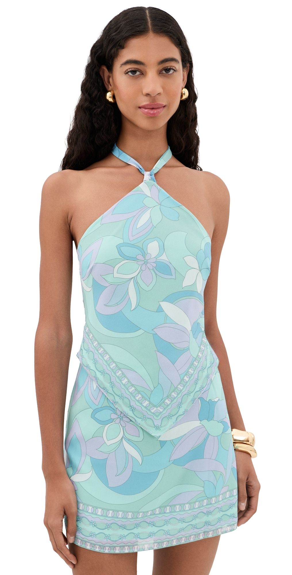 Show Me Your Mumu Bianca Mini Dress Riveria Swirl S