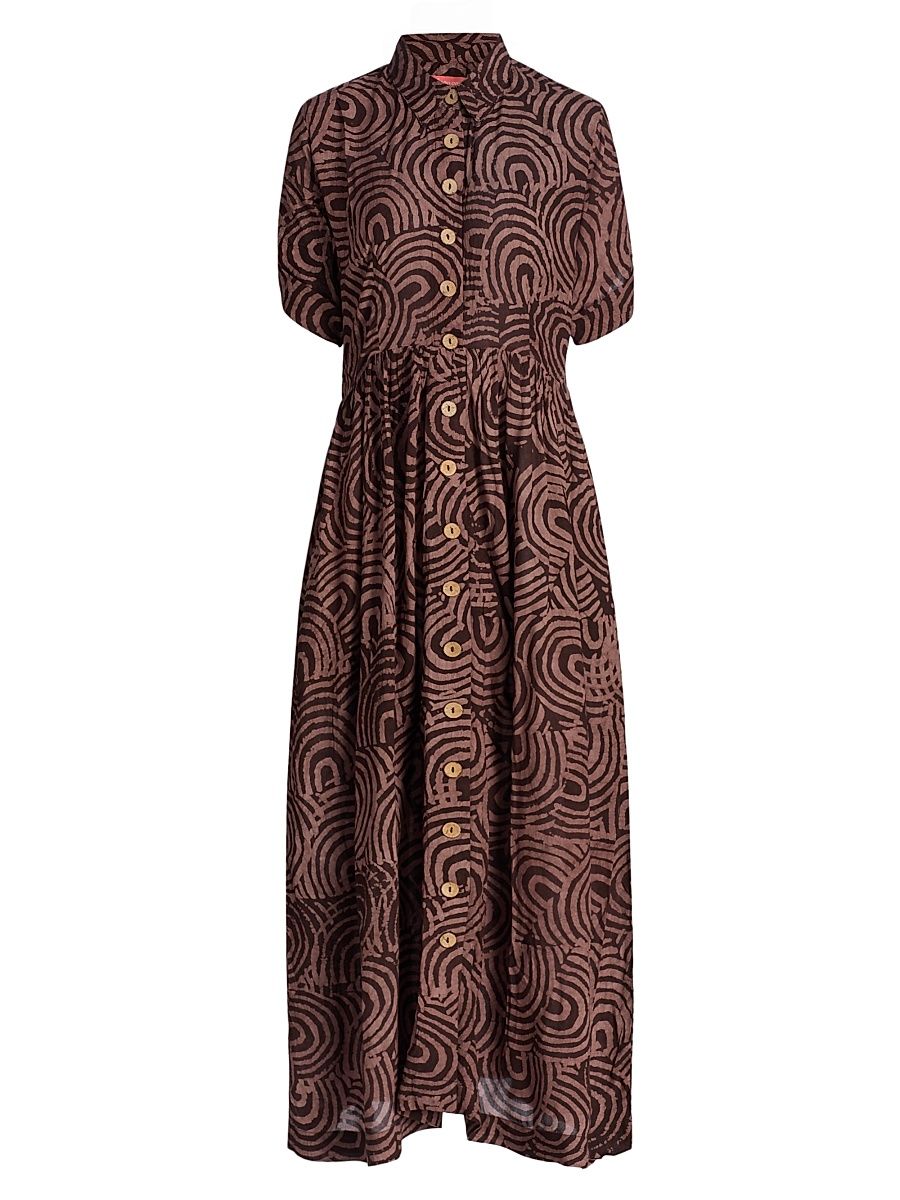 Women's Asake Printed Maxi Dress - Brown - Size XL