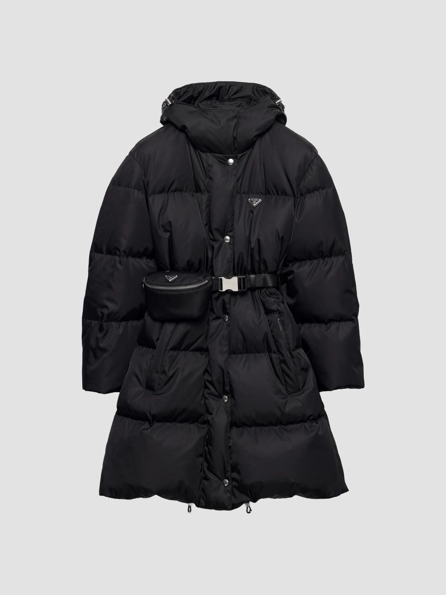 Prada Women's Nylon Down Coat - Black - Size 0