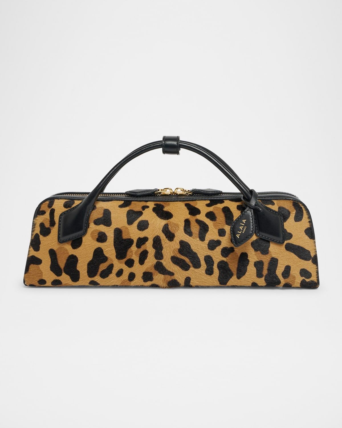 Le Teckel Clutch Bag in Leopard Calf Hair