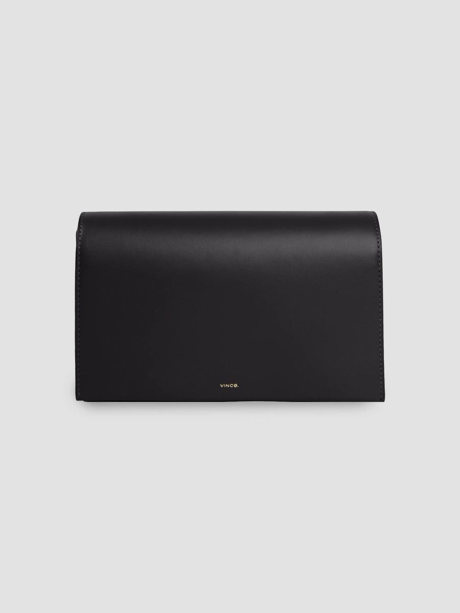 Vince Women's Leather Crossbody Wallet - Black