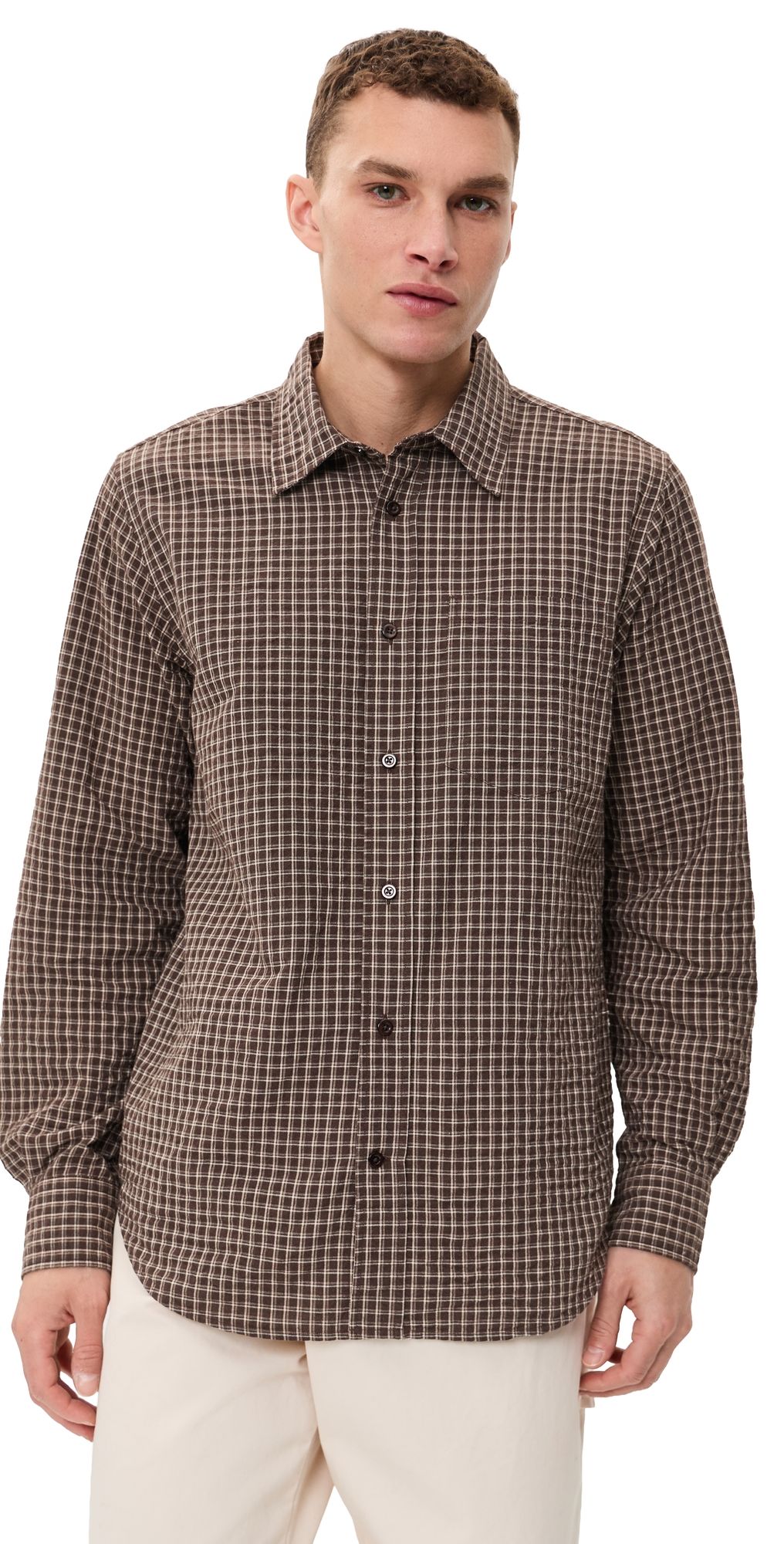 Norse Projects Kongshoved Check Relaxed Shirt Delicioso Brown M