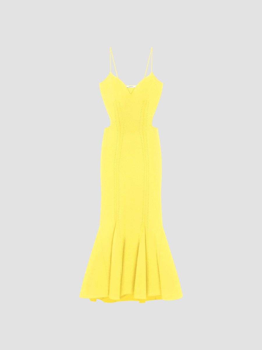 Givenchy Women's Long Dress in Knit - Yellow - Size XS