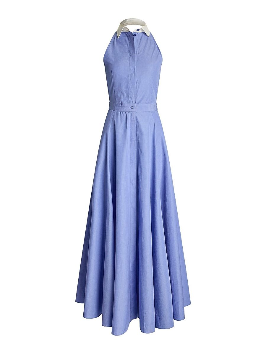 Women's Eldred Cotton Halter Maxi Dress - Light Blue - Size 6