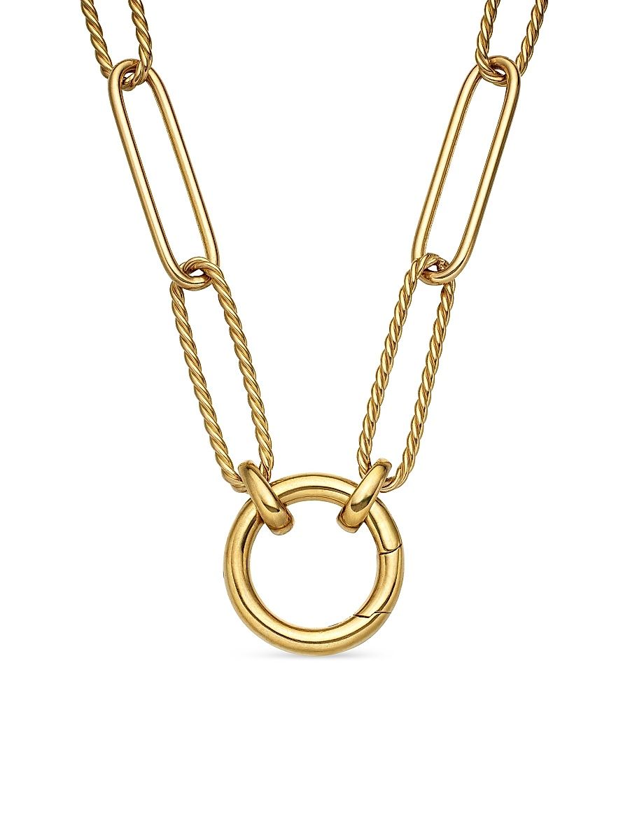 Women's DY Madison Elongated Chain Necklace in 18K Yellow Gold - Gold - Size 18