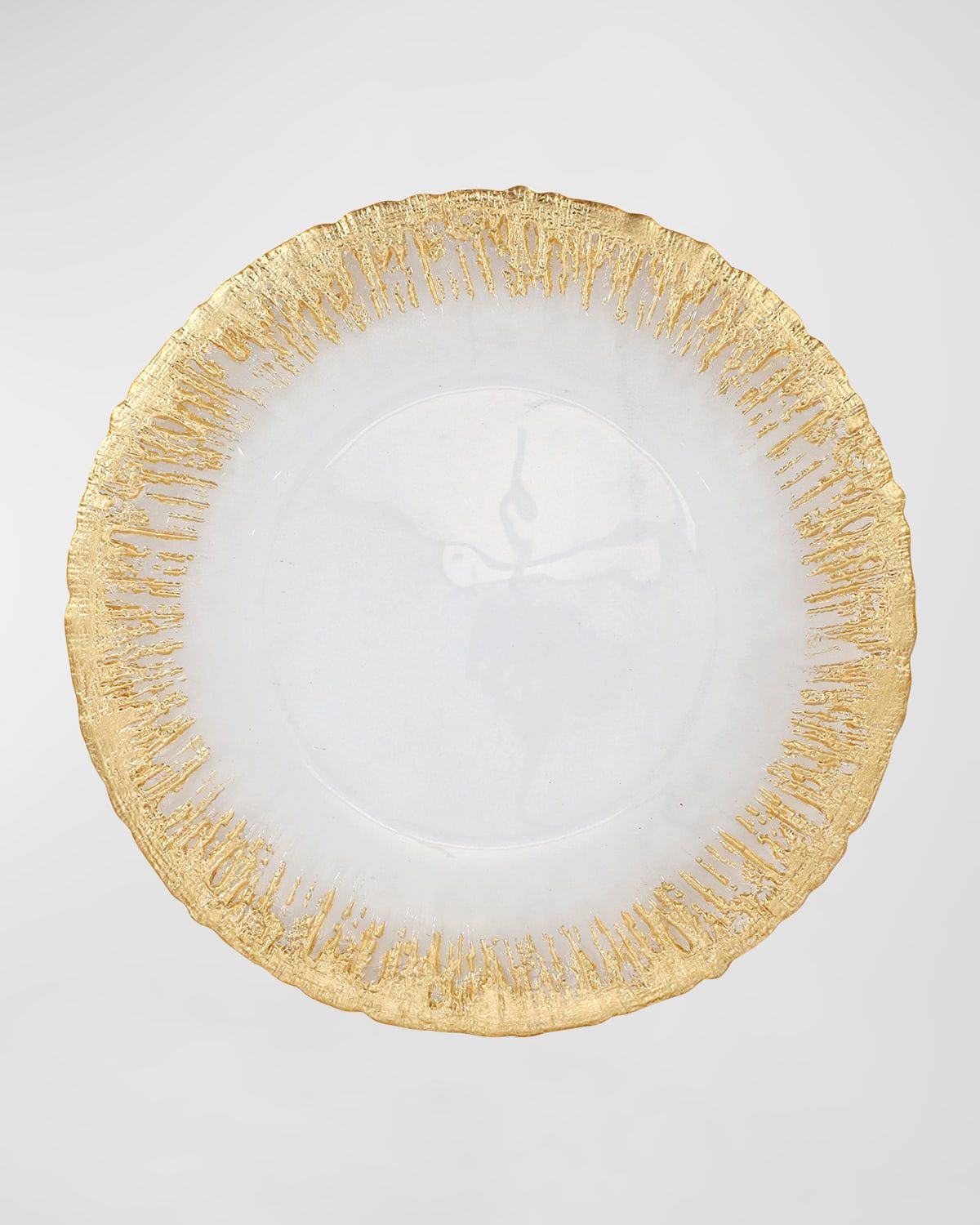 Rufolo Glass Metallic Brushstroke Dinner Plate