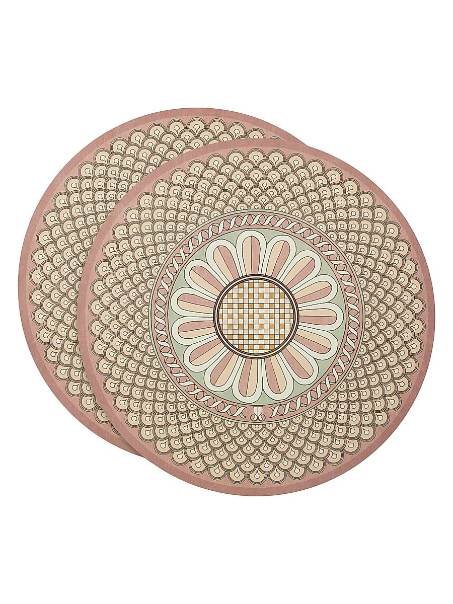 Disk Placemats Set of 2 - Napoli Dusty Pink