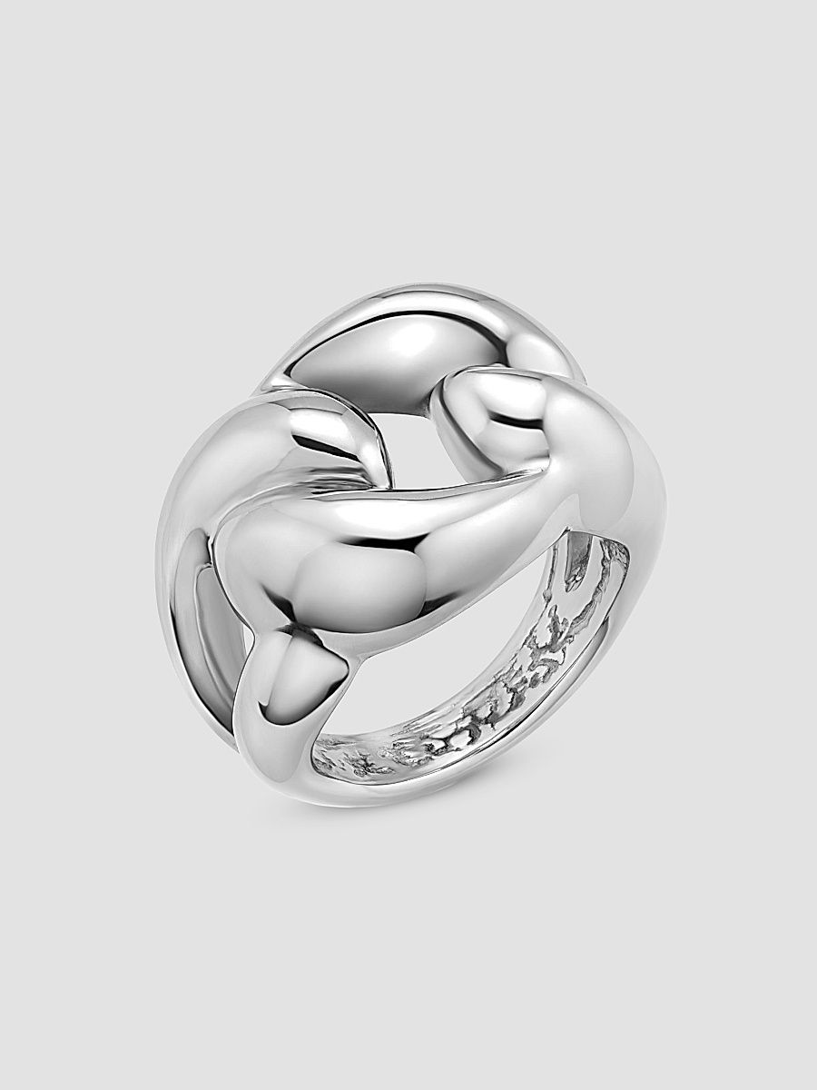 Women's Curb Appeal Ring in Sterling Silver - Silver - Size 9
