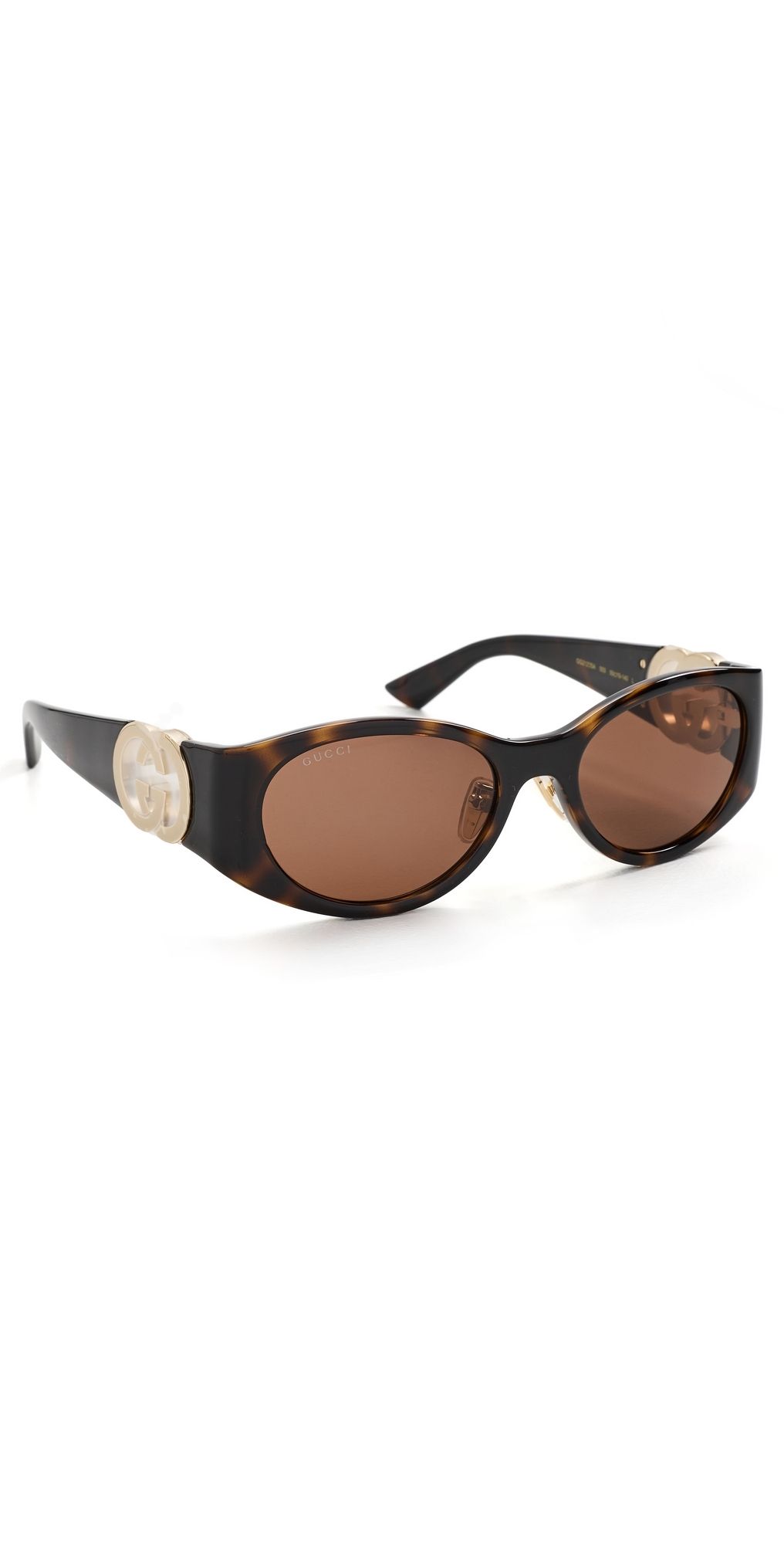 Gucci Interlocking G Sunglasses Havana-Havana-Brown One Size
