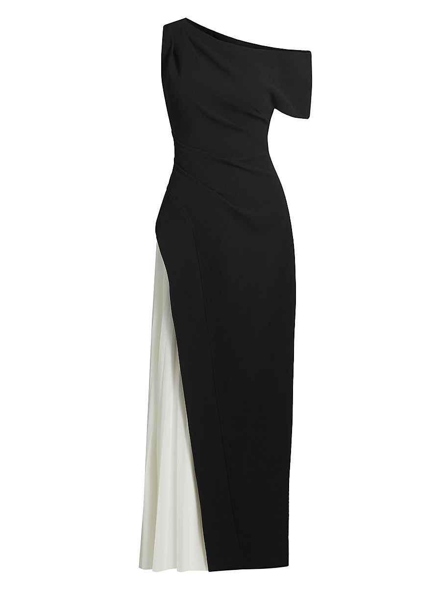 Women's Sudden Two-Tone Maxi Dress - Black Cream - Size 4