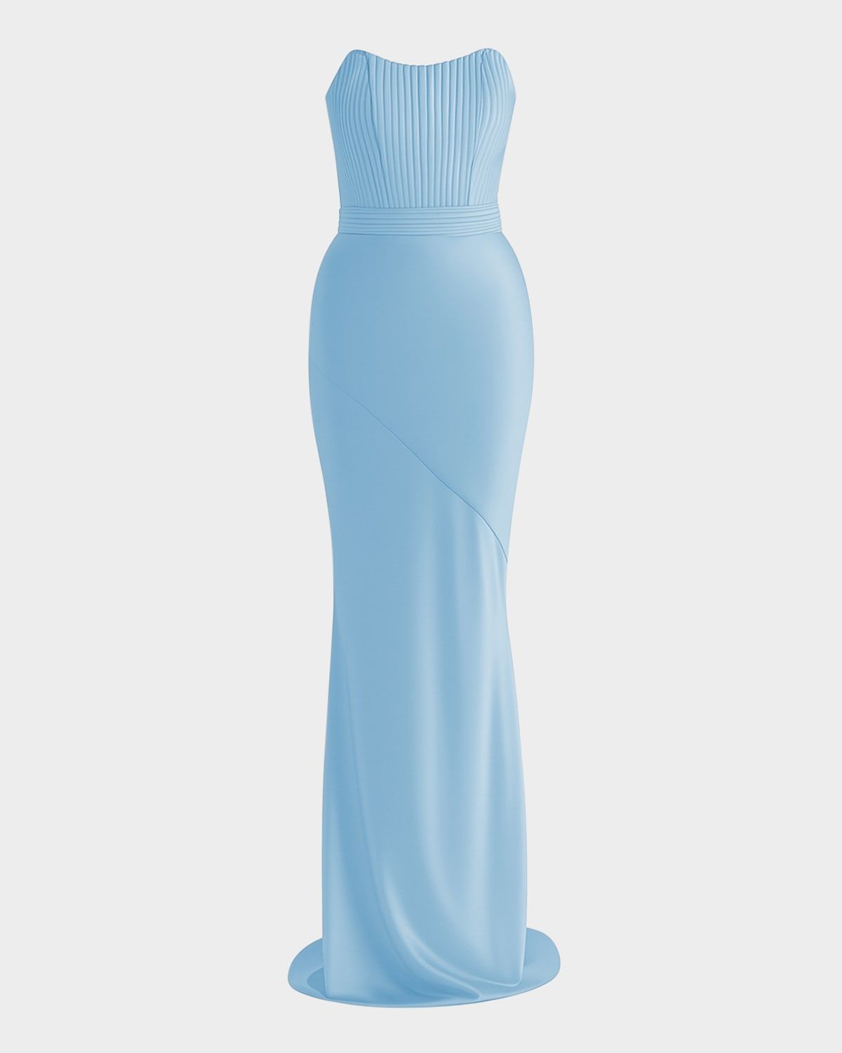 Germaine Strapless Stretch Satin Column Gown