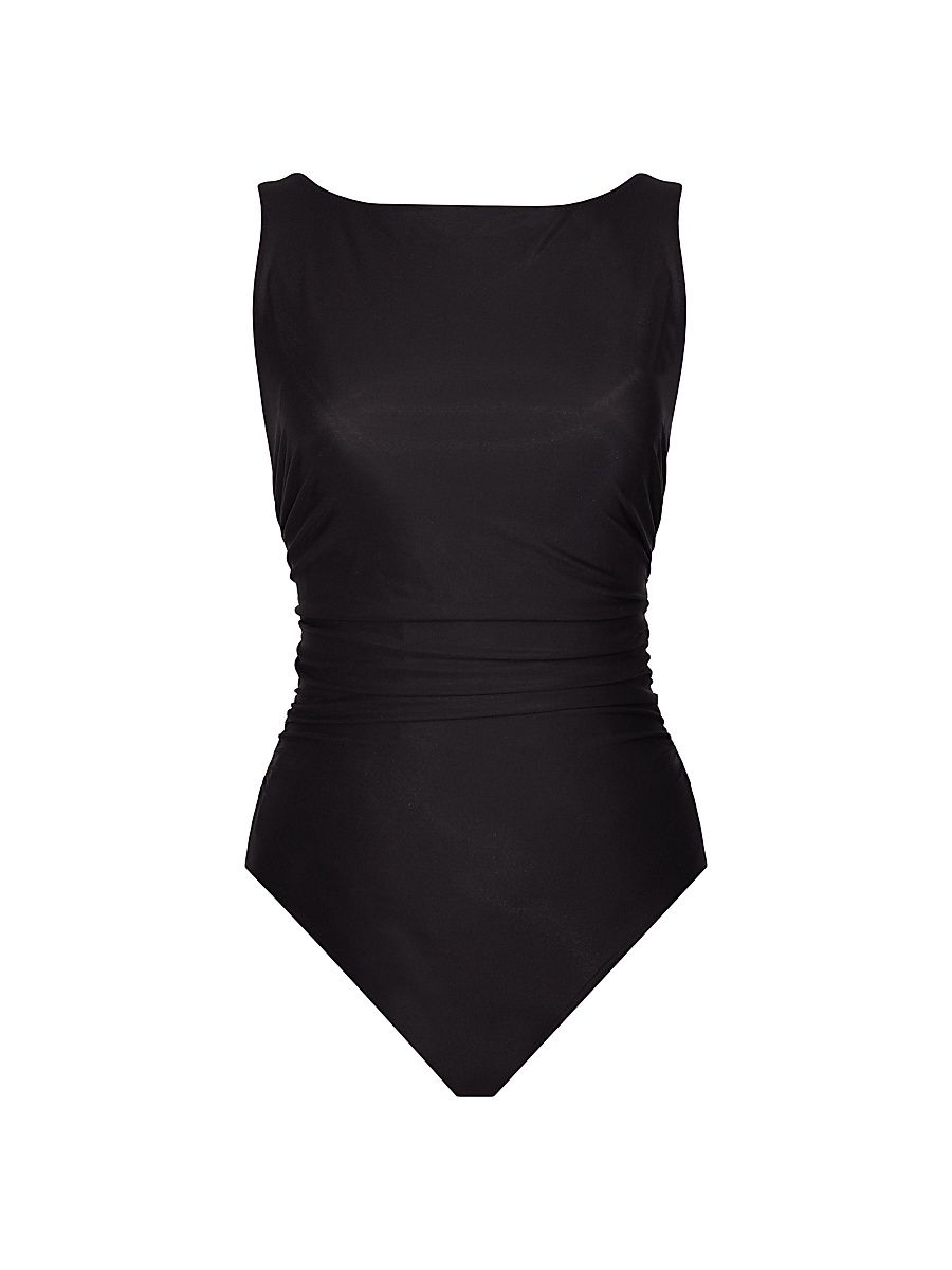Women's Rock Solid Regatta One-Piece Swimsuit - Black - Size 16