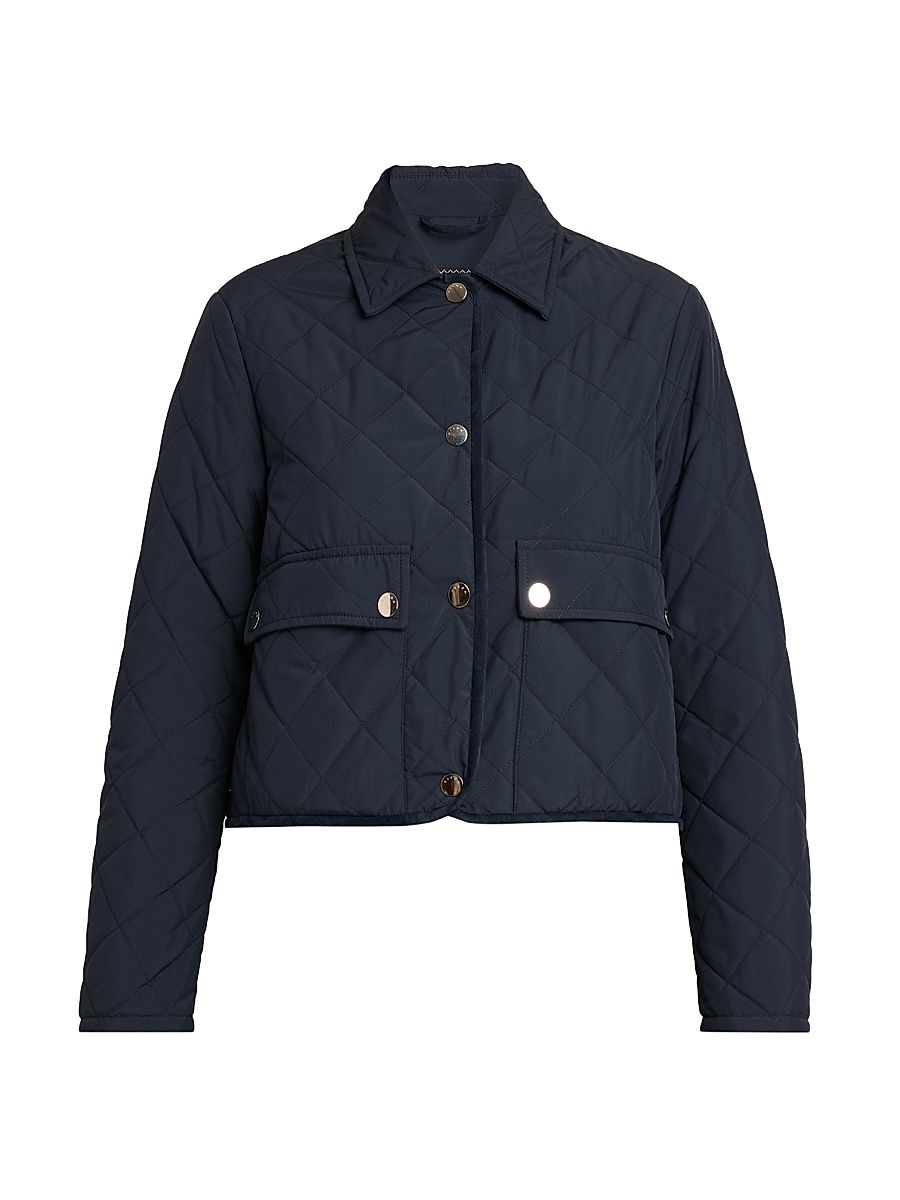 Women's Diamond Quilted Jacket - Blue - Size 12