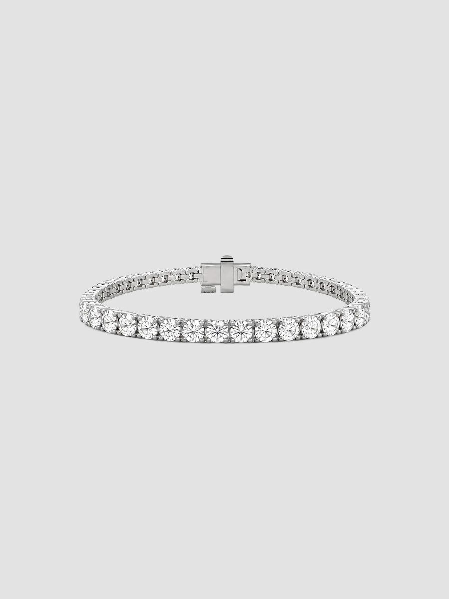 Women's 18K White Gold & 10.00 TCW Lab-Grown Diamond Tennis Bracelet - White Gold