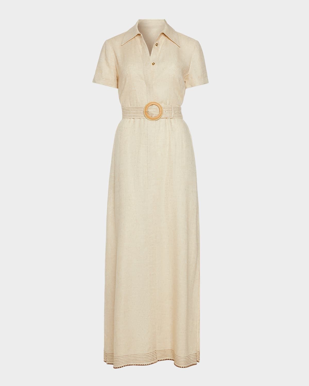 Melina Belted Maxi Shirtdress