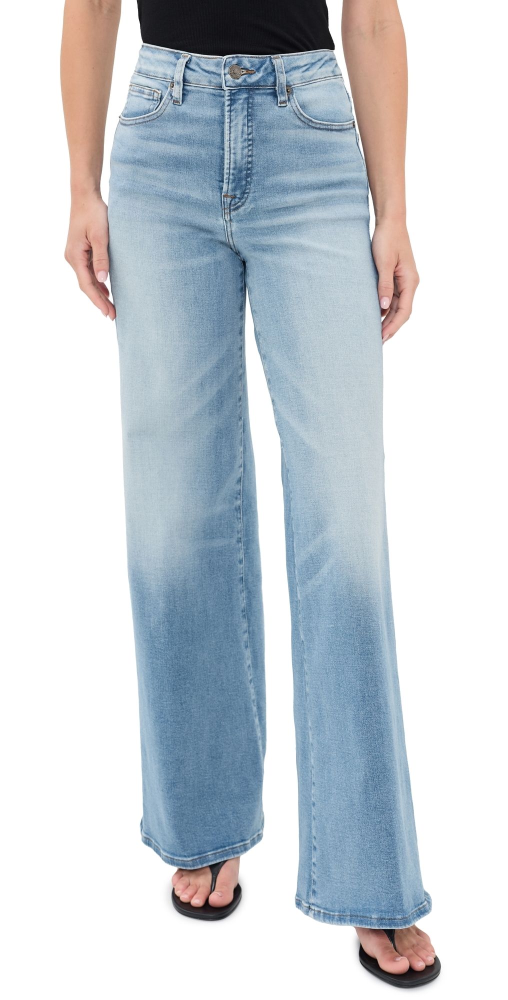 Good American Good Waist Palazzo Jeans Indigo417 14