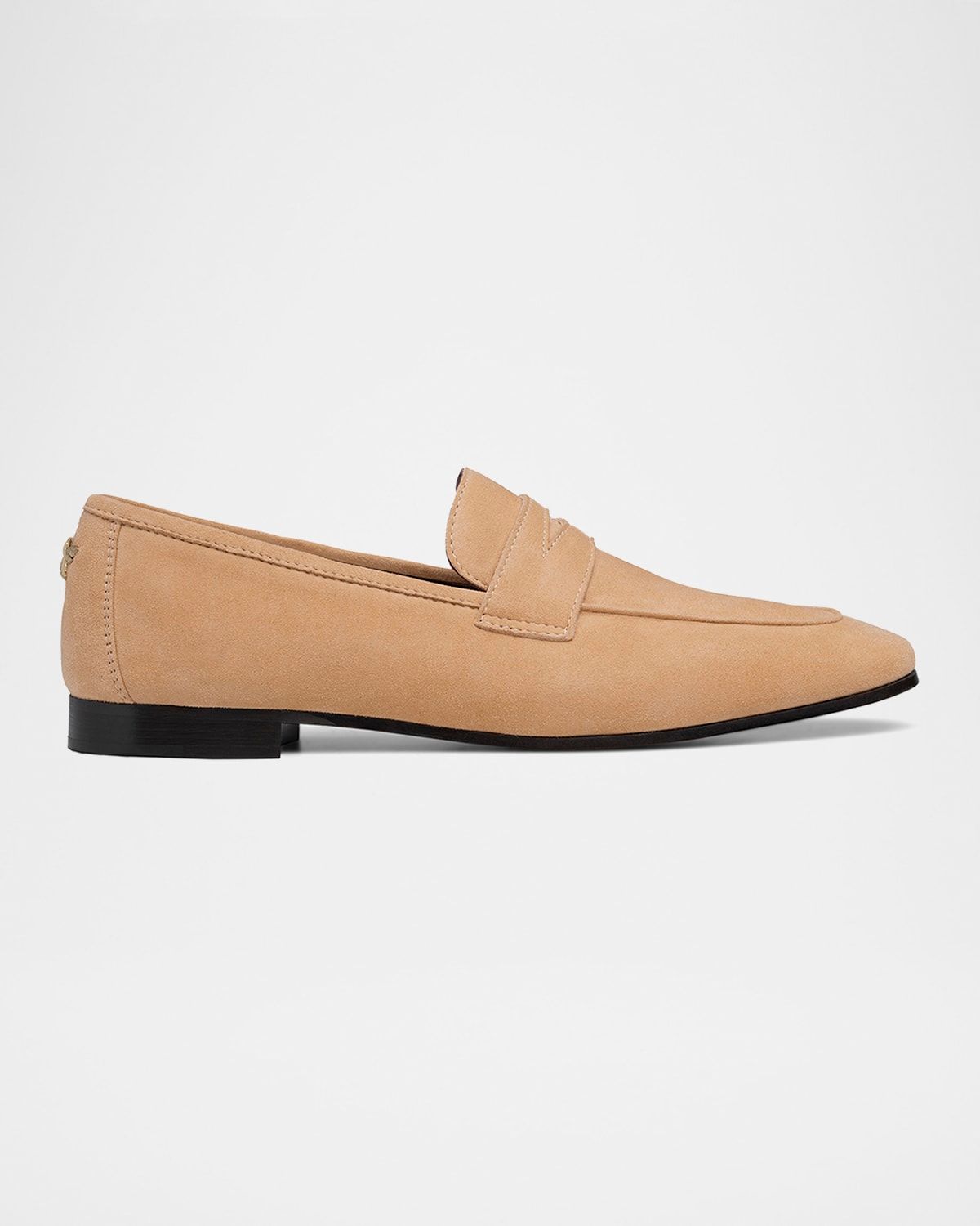Flaneur Suede Penny Loafers
