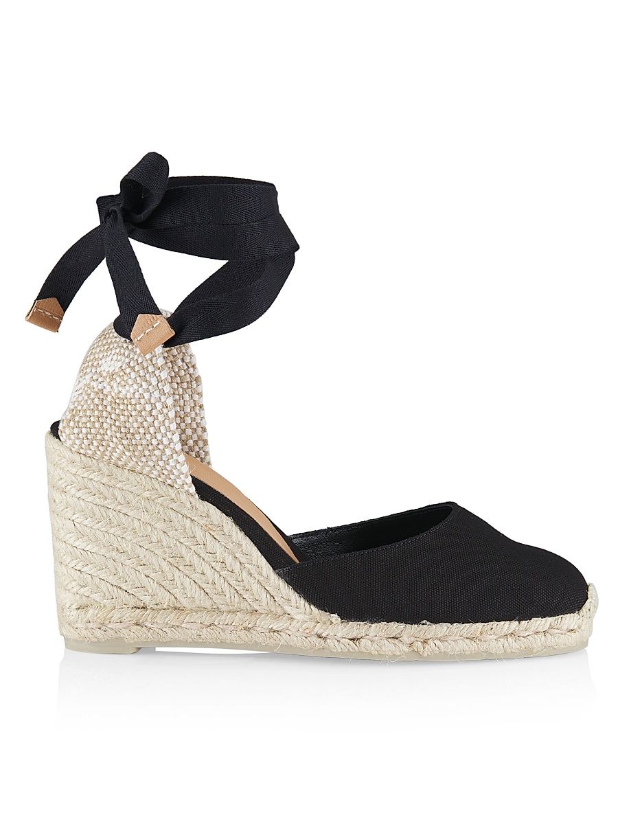Women's Carina Espadrille Wedges - Black - Size 5
