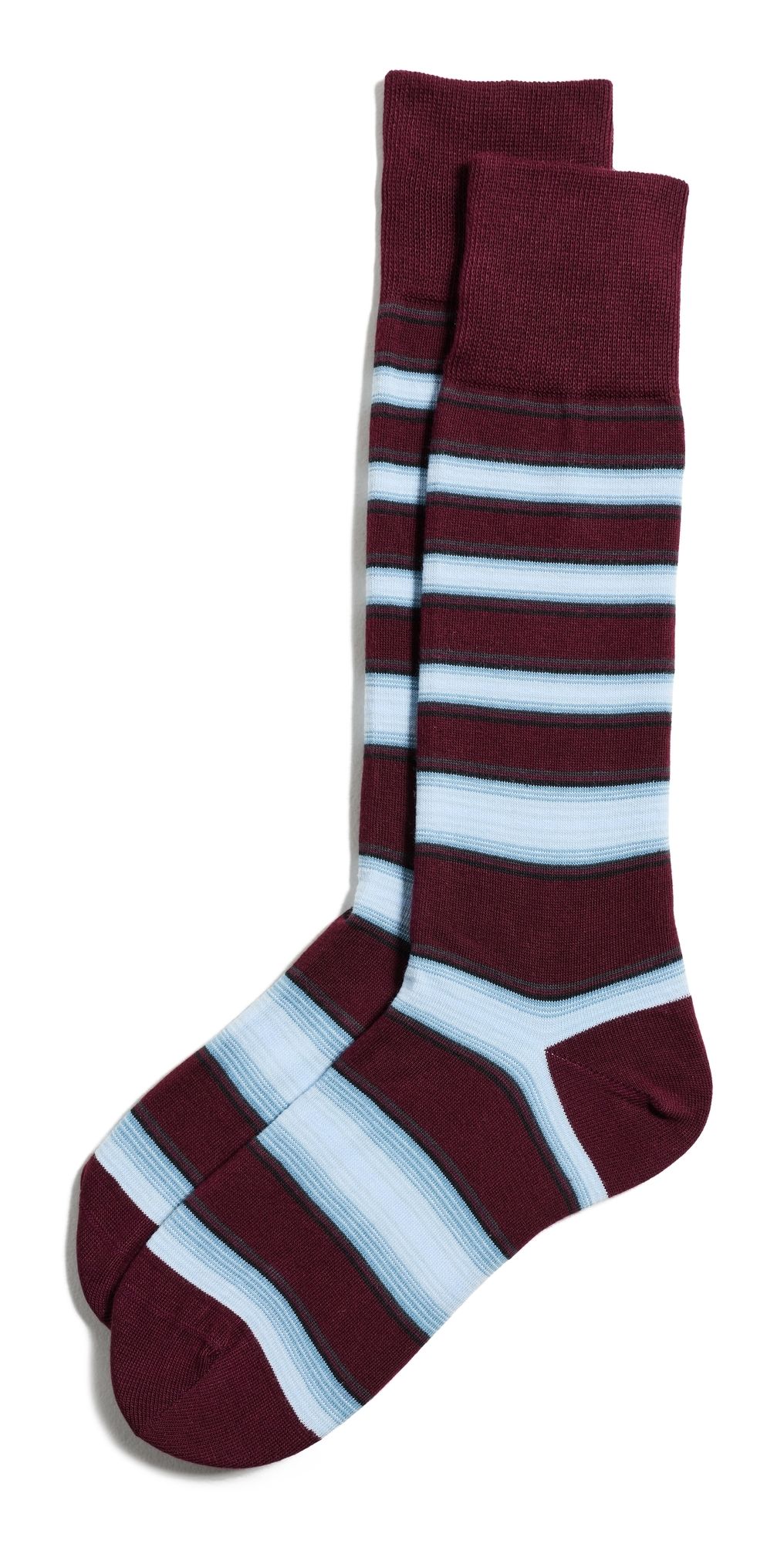 Paul Smith Space Dye Stripe Socks Light Blue One Size