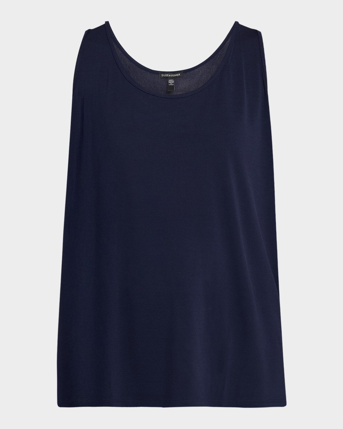 Scoop-Neck Silk Jersey Tank Top