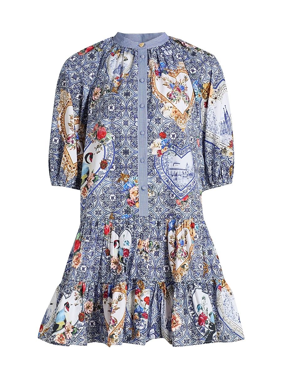 Women's The Potter Puff-Sleeve Cotton Shirtdress - The Pottery Parlour - Size Small