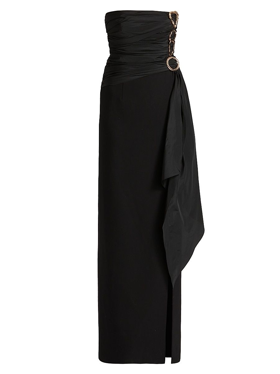 Women's Baltra Hardware-Accented Strapless Gown - Black - Size 12
